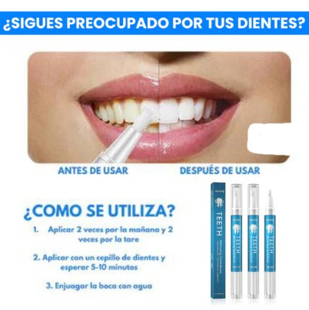 LÁPIZ BLANQUEADOR DENTAL DIENTES MÁS BLANCOS